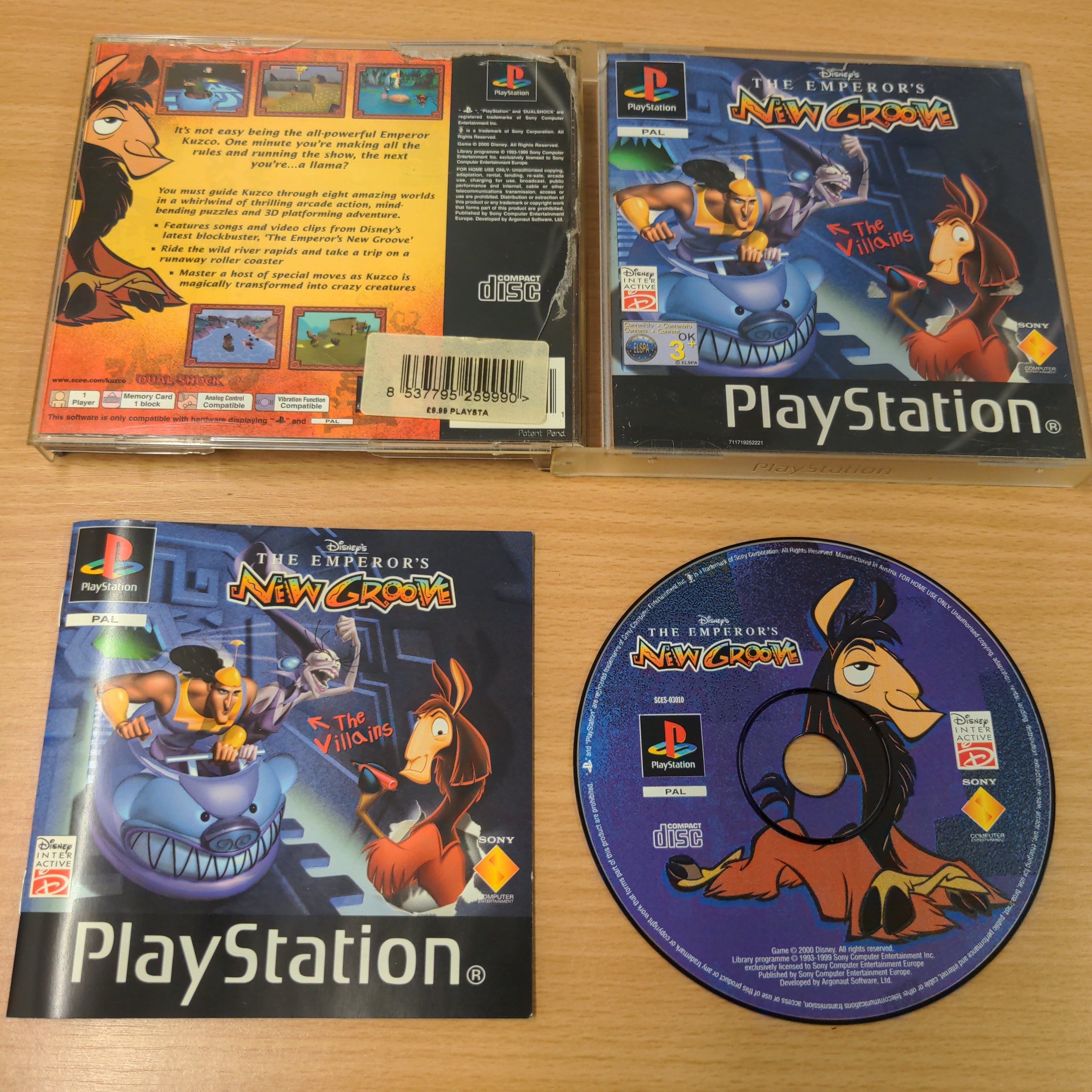 Disney's The Emperor's New Groove Sony PS1 game Disney's The Emperor's New Groove Sony PS1 game